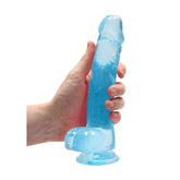 REALROCK 8'' Realistic Dildo With Balls - 20.3 cm Dong in Blue DONGS
